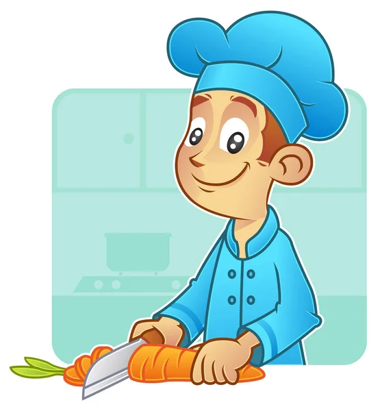 Chef personnage de bande dessinée — Image vectorielle