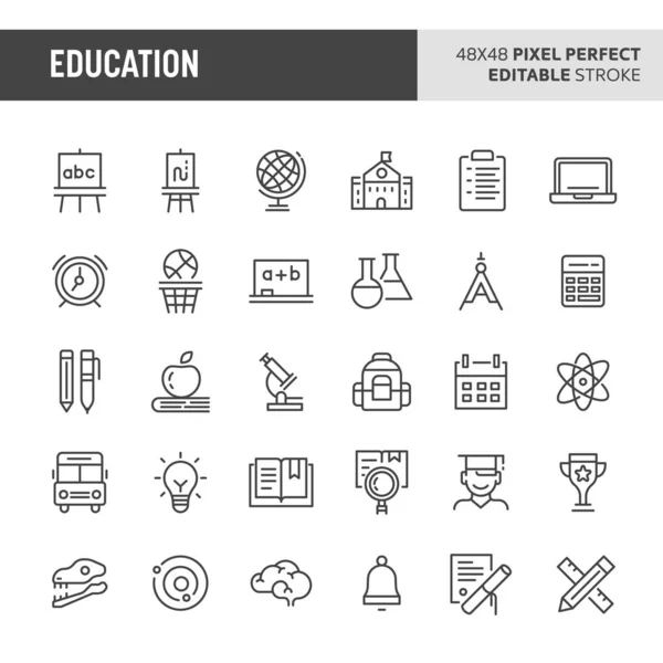 Bildung Vektor Icon Set — Stockvektor