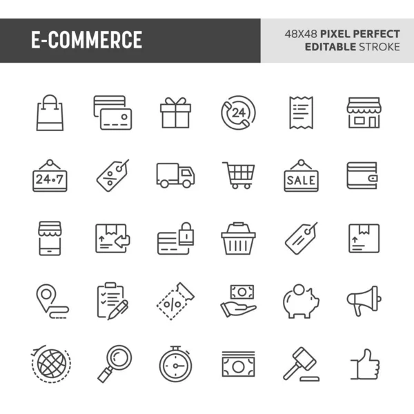 E-ticaret vektör Icon Set