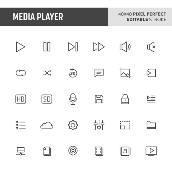 Media Player Vektör Düğme Seti