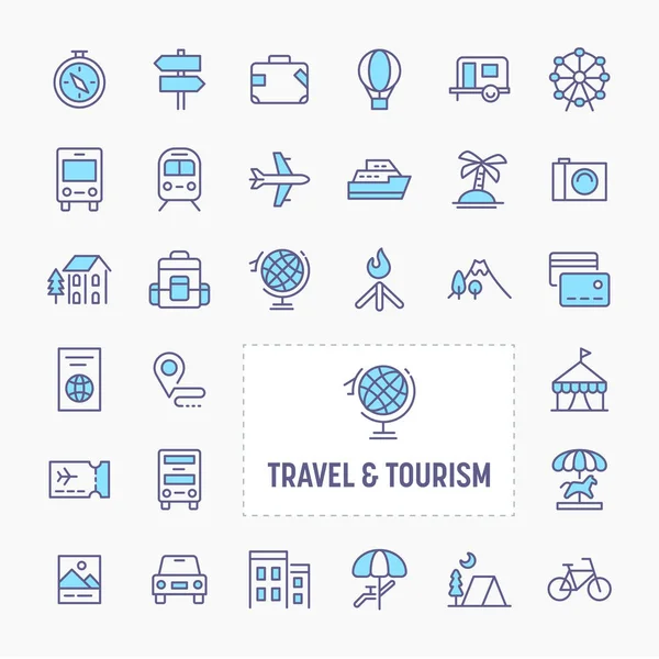 Travel & Tourism Minimal Simge Seti