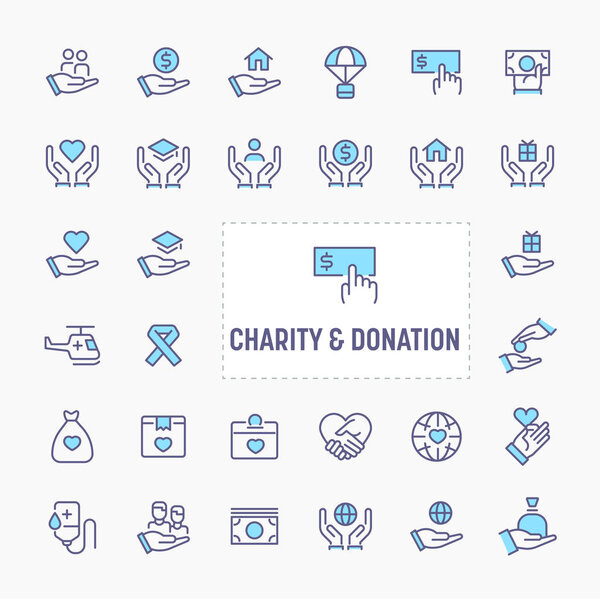 Набор икон для благотворительности и пожертвований
