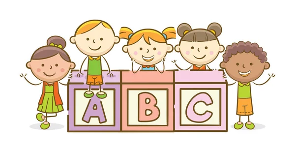 ABC alphabet block — Stock Vector