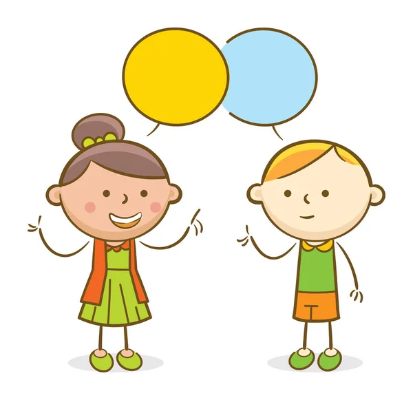 Kids Conversation — Stock Vector