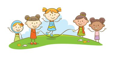 Playing Jump Rope clipart