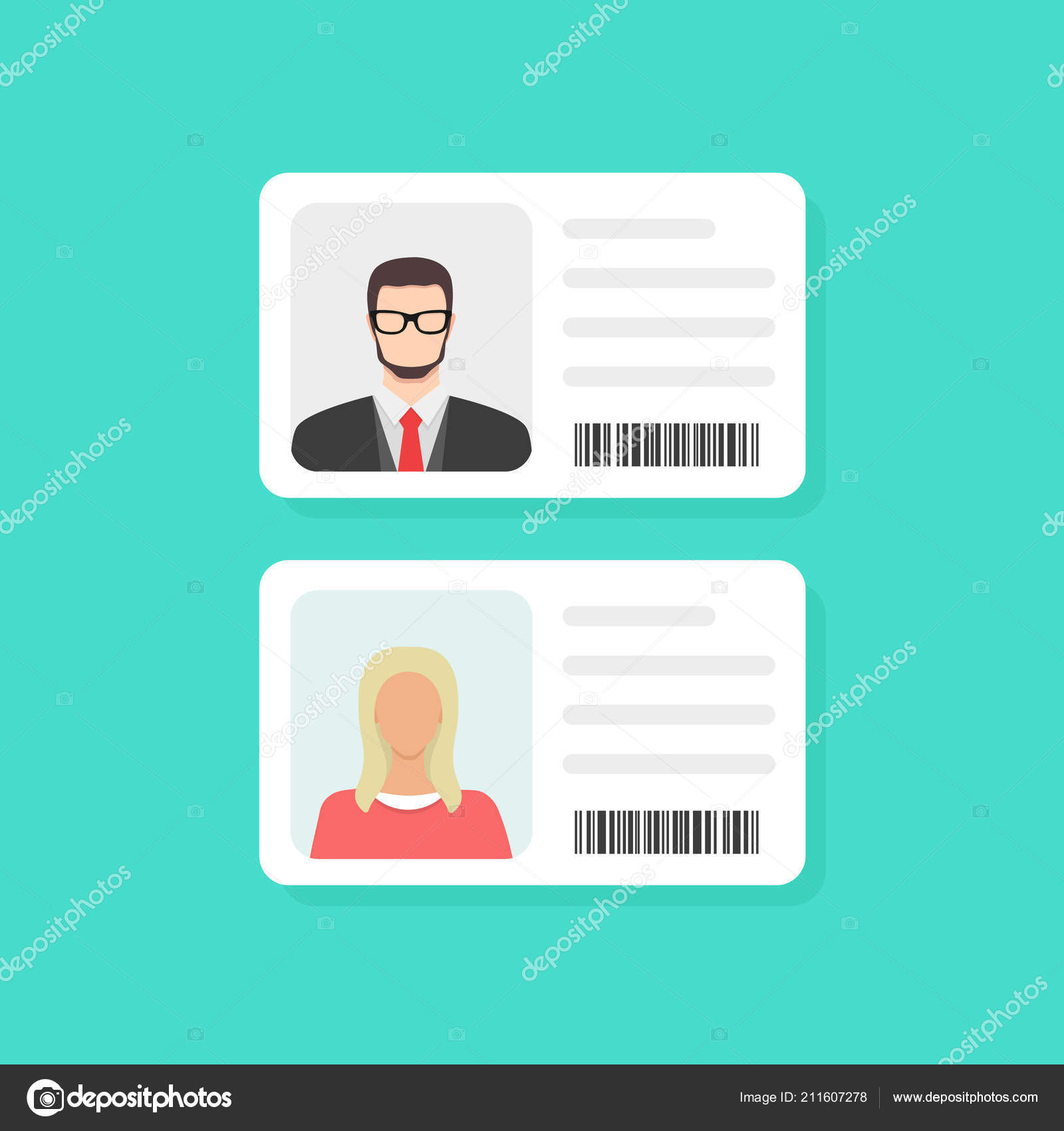 Id Card Illustration