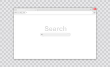 Tarayıcı penceresi. Düz stil içinde örümcek ağı kaş. Pencere kavramı Internet tarayıcısı. Mockup ekran tasarımı. Vektör illüstrasyon kavramı.
