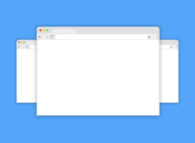 Tarayıcı penceresi. Düz stil içinde örümcek ağı kaş. Pencere kavramı Internet tarayıcısı. Mockup ekran tasarımı. Vektör illüstrasyon kavramı.