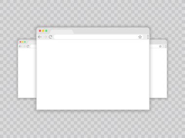 Tarayıcı penceresi. Düz stil içinde örümcek ağı kaş. Pencere kavramı Internet tarayıcısı. Mockup ekran tasarımı. Vektör illüstrasyon kavramı.