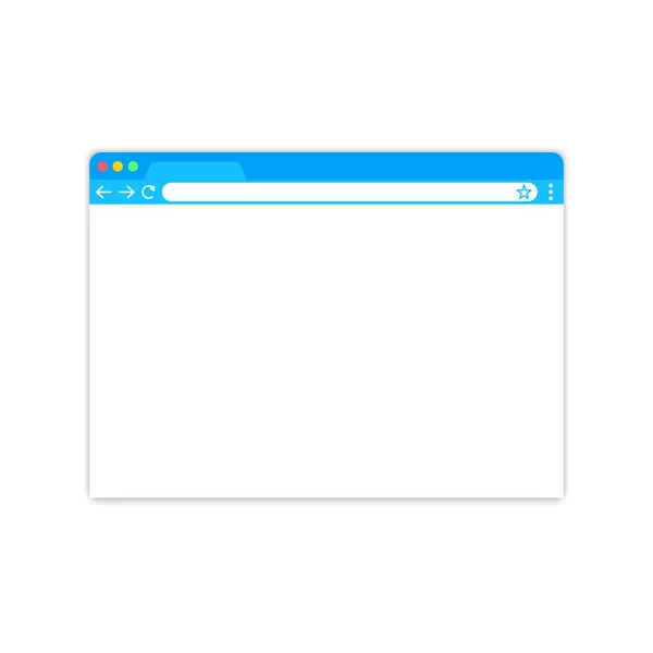 Webbläsarens fönster. Webbläsare i platt stil. Fönster koncept webbläsare. Mockup skärm design. Vektor illustration koncept. — Stock vektor