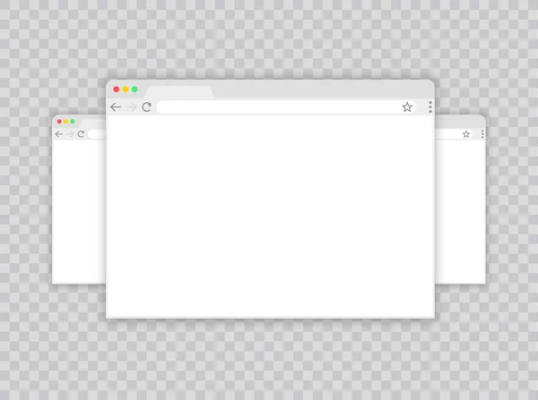 Browservenster. Webbrowser in vlakke stijl. Venster concept internetbrowser. Mockup scherm ontwerp. Vector illustratie concept. — Stockvector