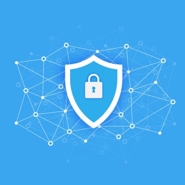 Bilgisayar veri güvenliği Erişim kavramı. Hassas verileri koruyun. İnternet güvenliği. Düz tasarım, arka planda vektör çizimi.