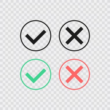 Konuşma balonu dos ve donts gibi. Daire basit trend modern logo grafik tasarım. Denetim listesi öğesi kavramı ve reddetme veya sembol değerlendirme sınavı için kabul. Vektör çizim.