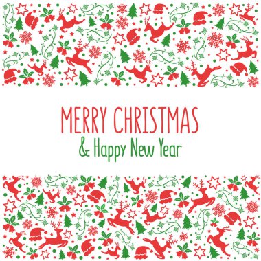 Happy New Year ve Noel arka plan. Tatil vektör çizim.