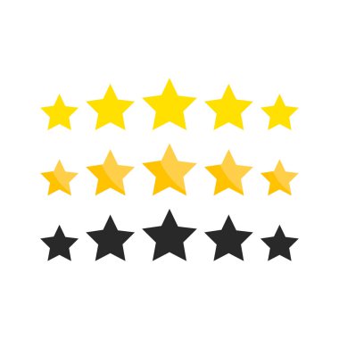 Yıldız simgesi kümesi. İşaret ve sembol kavramı. Vektör çizim. Yıldız kutsal kişilerin resmi.