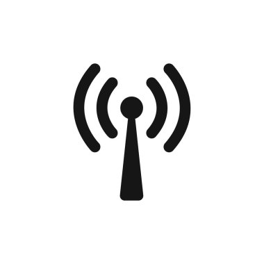 Kablosuz wifi simgeler, beyaz arka plan üzerinde izole. Vektör çizim.