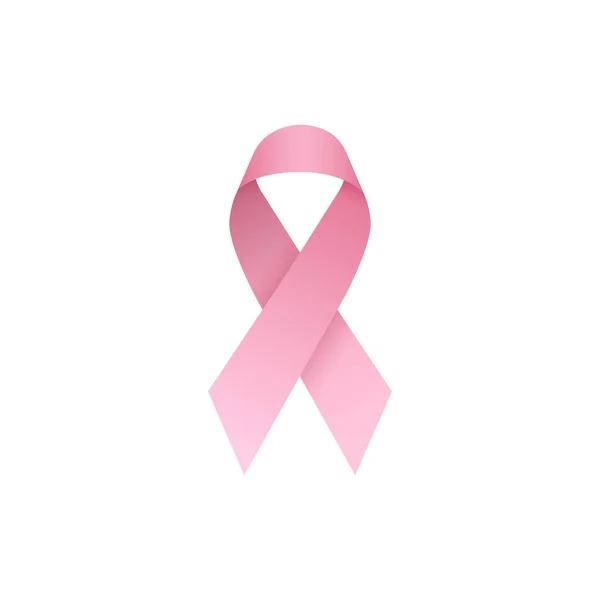 Октябрьский месяц осознания рака груди. Розовая лента. Всемирный день рака. Ярко розовая лента осознания. Символ осознания рака груди. Векторная иллюстрация . — стоковый вектор