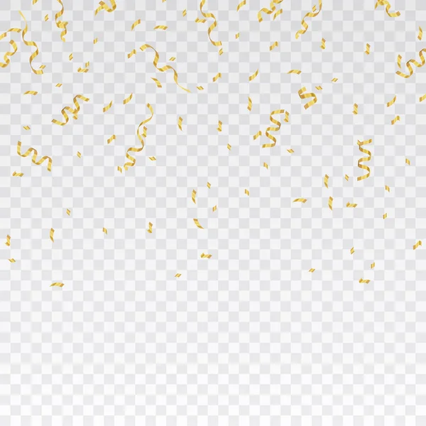 Kleurrijke Confetti Feestelijke Van Dalende Glanzende Confetti Geïsoleerd Transparante Achtergrond — Stockvector