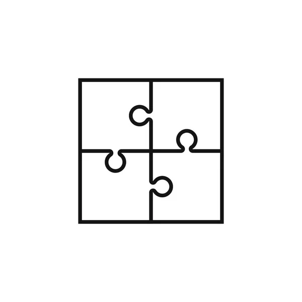 Puzzle vector icono, signo plano, pictograma sólido aislado en blanco. Logo vector ilustración . — Archivo Imágenes Vectoriales