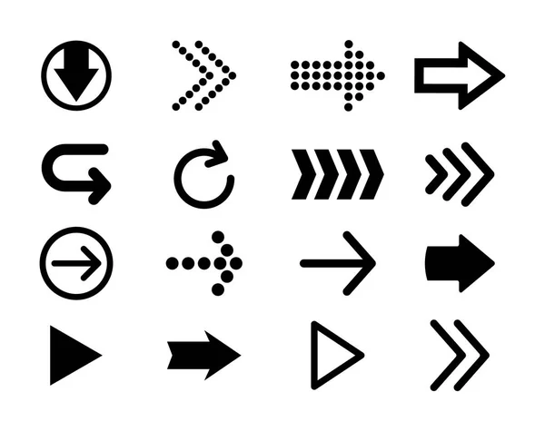 Set van zwart vector pijlen. Het pictogram van de pijl. Pictogram pijl-vector. Pijl. Pijlen vector collectie. — Stockvector