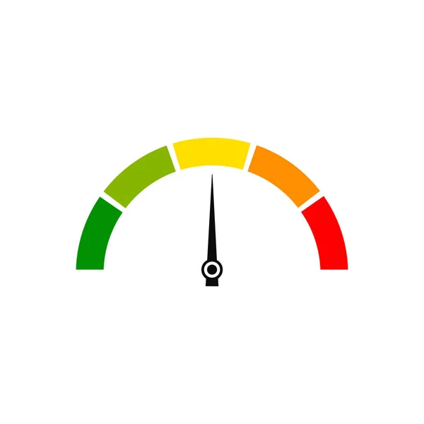 Vevői elégedettség mérő sebességmérő készlet. Vektoros illusztráció. — Stock Vector