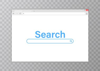 Tarayıcı penceresi. Düz stil içinde örümcek ağı kaş. Pencere kavramı Internet tarayıcısı. Mockup ekran tasarımı. Vektör illüstrasyon kavramı.
