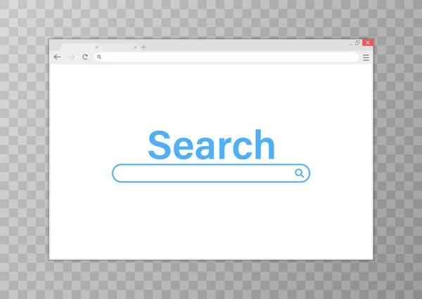 Finestra del browser.Browser in stile piatto. Finestra concetto browser internet. Progettazione dello schermo Mockup. Concetto di illustrazione vettoriale . — Vettoriale Stock