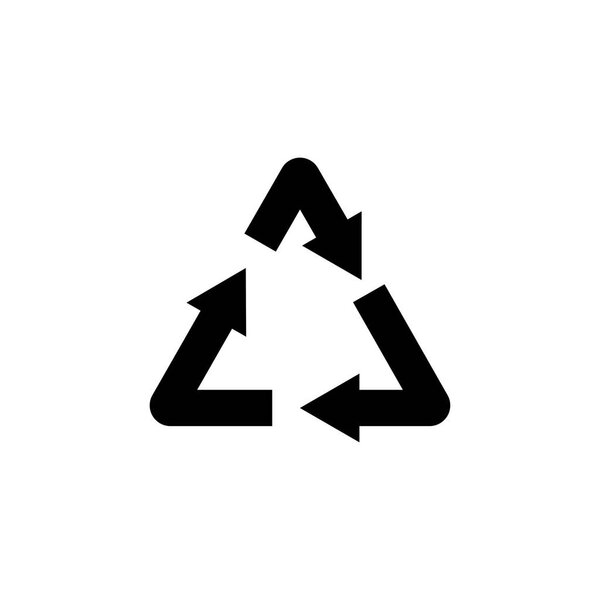 Plastic recycle symbol, icon. Vector illustration. EPS10.