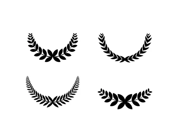 Laurel Wreath. Laurel wreaths set on white background. — Stock Vector