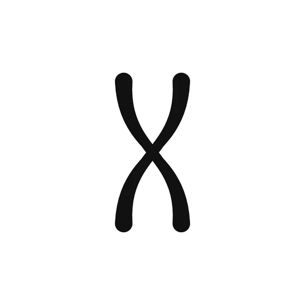DNA eller kromosom abstrakt strand symboluppsättning. Vektorillustration. — Stock vektor
