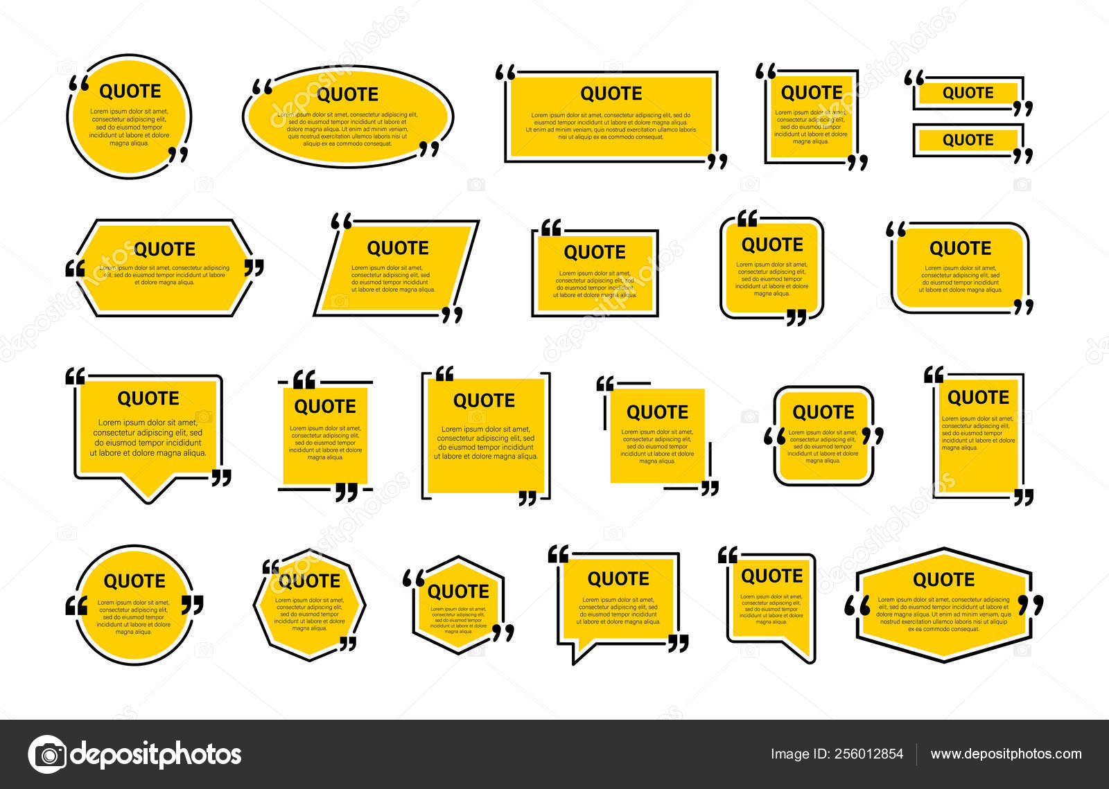 blank texting template quote box frame big set texting quote boxes yellow blank template quote text info design boxes quotation bubble blog quotes symbols creative vector banner illustration stock vector c blank texting template quote box frame big set texting quote boxes yellow blank template quote text info design boxes quotation bubble blog quotes symbols creative vector banner illustration stock vector c