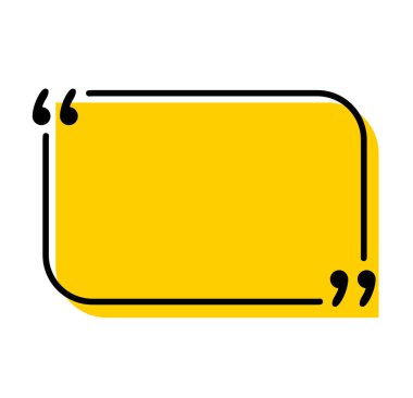 Simge vektör tırnak. Quotemarks anahat, konuşma işaretleri, ters virgül veya koleksiyon işaretler konuşmayı. Vektör hat sanat illüstrasyon izole beyaz arka plan üzerinde.