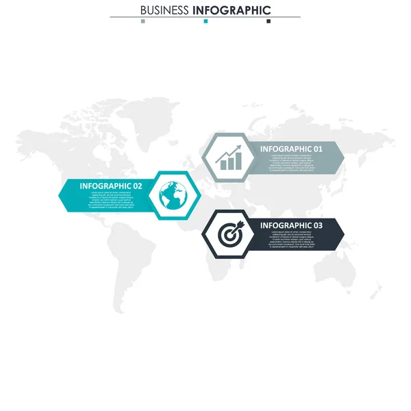 Geschäftsdaten, Grafik. abstrakte Elemente von Graphen, Diagrammen mit 3 Schritten, Strategie, Optionen, Teilen oder Prozessen. Vektor-Geschäftsvorlage für die Präsentation. Kreatives Konzept für Infografik. — Stockvektor