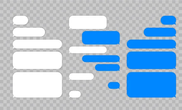 Mensaje burbujas de chat vector iconos de mensajero. Plantilla para chat de mensajes. Ilustración vectorial . — Archivo Imágenes Vectoriales