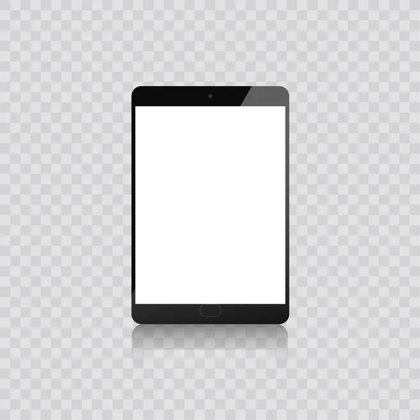 Realistische tablet pc PC met leeg scherm geïsoleerd op een witte achtergrond. vectorillustratie. — Stockvector