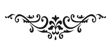 Telkari girdap süsler. Victoria süs swirls ve basit çizgiler kaydırır. Süs kurulmasını bezeme. Vintage kaligrafi. Vektör çizim.