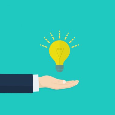 El ampul tutar. Web siteleri, web afişleri, infographics için modern düz tasarım grafikler.