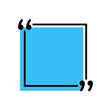 Simge vektör tırnak. Quotemarks anahat, konuşma işaretleri, ters virgül veya koleksiyon işaretler konuşmayı. Vektör hat sanat illüstrasyon izole beyaz arka plan üzerinde.