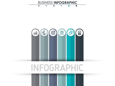 İş verileri, grafik. Grafiğin soyut öğeleri, 3,4,5,6,7,8 adımlı diyagram, strateji, seçenekler, parçalar veya süreçler. Sunu için vektör iş şablonu. Bilgi grafiği için yaratıcı konsept.