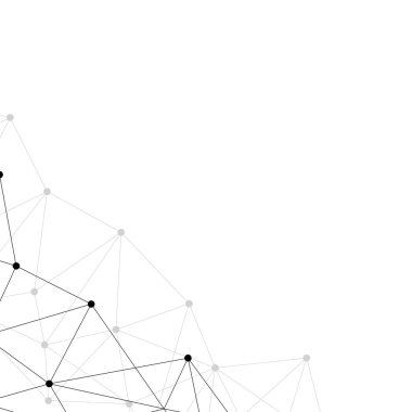 Vektör pankartı tasarımı, çizgili soyut geometrik desen, altıgen desenli beyaz arkaplan.