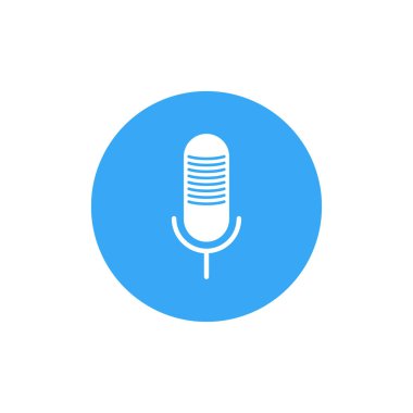 Ses tanıma kavramı. Iletişim. Soundwave akıllı teknolojiler. Mikrofon. Ses ve ses taklit dalgaları. Vektör illustaration.