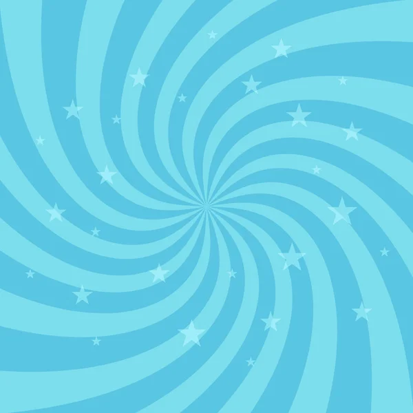 Swirling radial pattern stars background. Vortex starburst spiral twirl square. Helix rotation rays. Fun sun light beams. Vector illustration. — Stock Vector