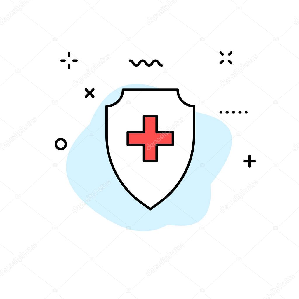 Medical and Health web icons in line style. Medicine and Health Care, RX, infographic. Vector illustration