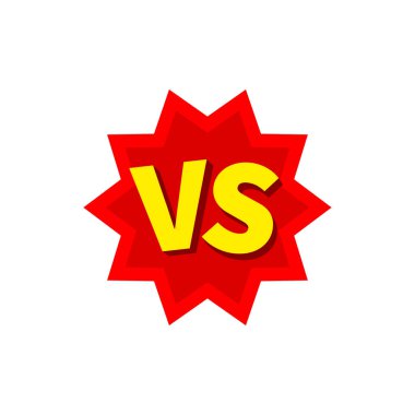 Vs mektuplar mücadele karşı. Metin fırça boyama harfler karşı. Vektör çizim.