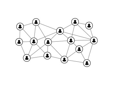 Tavsiye pazarlama, pazarlama, iş ortaklığı, tavsiye programlar stratejisi ağ. Düz çizgi film tasarım, vektör çizim arka plan üzerinde.
