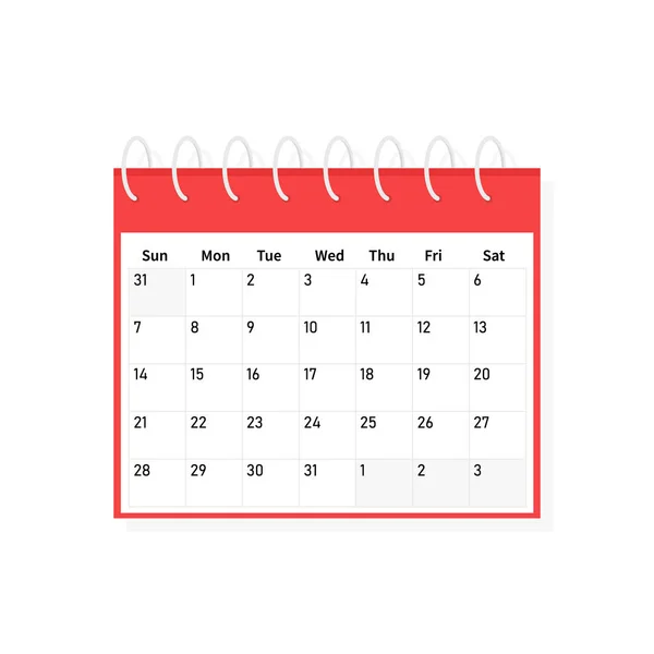 Значок шаблона календаря стоя месяца. Плоский дизайн, векторная иллюстрация на заднем плане . — стоковый вектор
