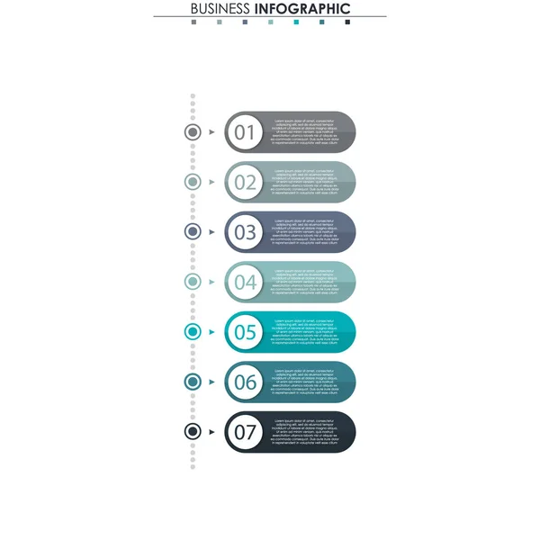 Business Data Visualization Process Chart Abstract Elements Graph Diagram Steps — Stock Vector