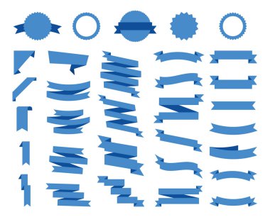 Düz vektör şeritler afiş düz beyaz arka plan üzerinde izole, Çizim Şeritler Kümesi. Şerit vektörü.
