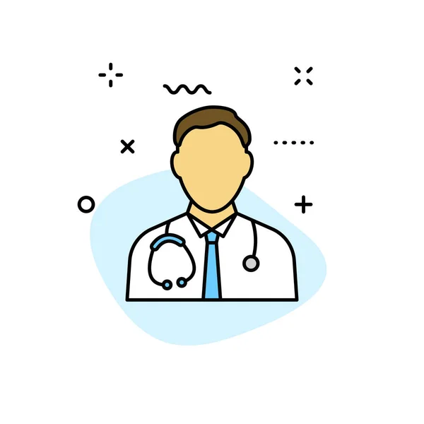 라인 스타일의 의료 및 건강 웹 아이콘입니다. 의학 및 건강 관리, Rx, 인포 그래픽. 벡터 일러스트레이션. — 스톡 벡터