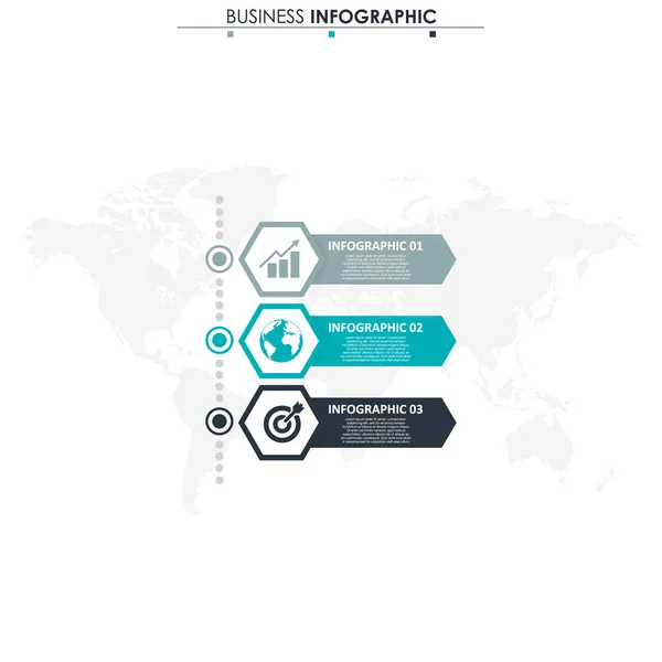 Business data, chart. Abstract elements of graph, diagram with 3 steps, strategy, options, parts or processes. Vector business template for presentation. Creative concept for infographic. — Stock Vector